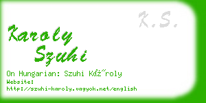 karoly szuhi business card